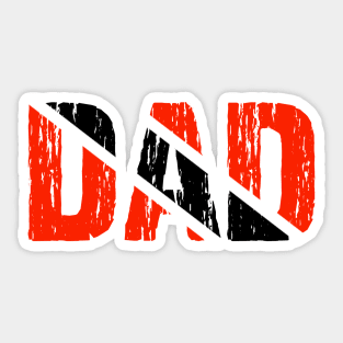 Trinidadian Tobagonian Dad Father Abu Trinidad & Tobago Flag Sticker